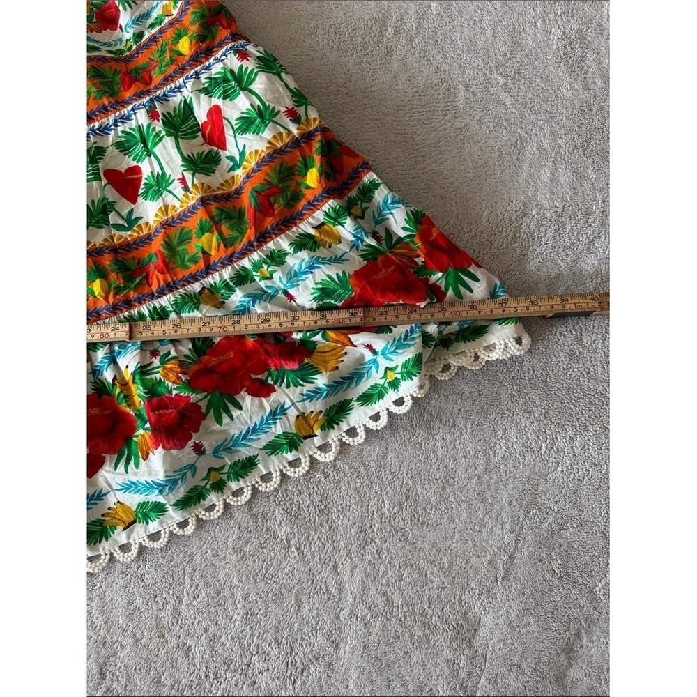 NWT Farm Rio X Anthropologie Tropical Floral 100% Cotton XS Tie Shoulder Boho - Picture 7 of 9